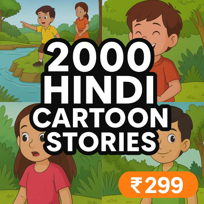 2000 Hindi Cartoon Stories Video Bundle – Kids Animated Learning